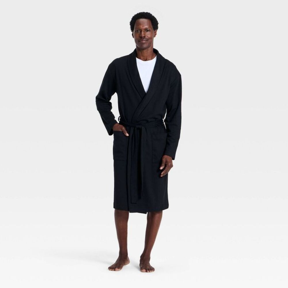 Men's Lightweight Robe - Goodfellow & Co Black S/M